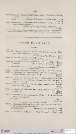 Ninth day´s sale (Nr. 2053* - 2276)