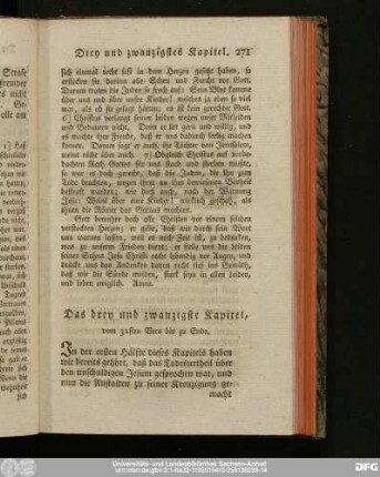 Das drey und zwanzigste Kapitel, vom 32sten Vers bis zu Ende.