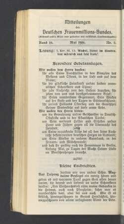Nr. 5. Mai 1916
