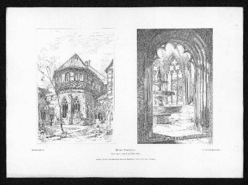 Kloster Maulbronn. Brunnenkapelle und innere Ansicht.