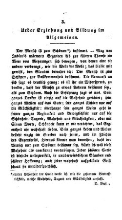 Ueber Erziehung und Bildung im Allgemeinen