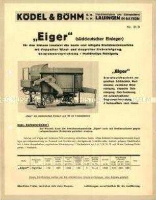 Breitdreschmaschine mit verschiedenen Einlegern