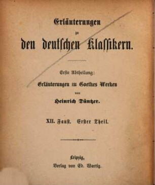Goethes Faust, 2. Zweiter Theil