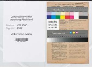 Entnazifizierung Maria Ackermann, geb. 20.10.1911 (Angestellte)