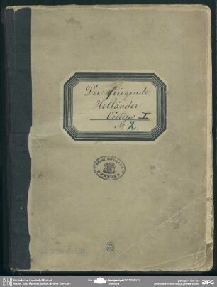 Der fliegende Holländer - Mus.5876-F-509 : WWV 63