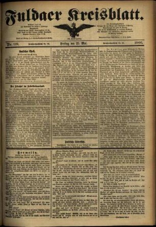 Ausgabe vom Freitag, den 25. Mai 1906.