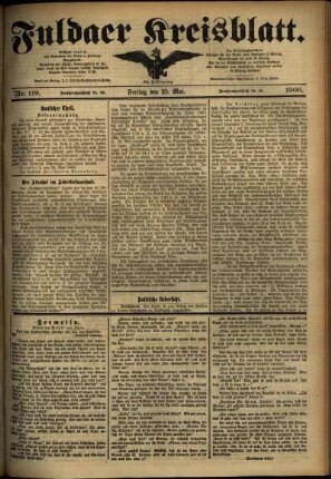 Ausgabe vom Freitag, den 25. Mai 1906.