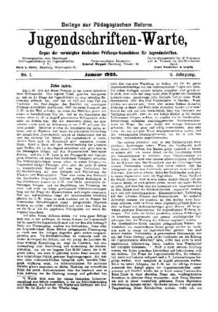 11: Jugendschriften-Warte - 11.1903