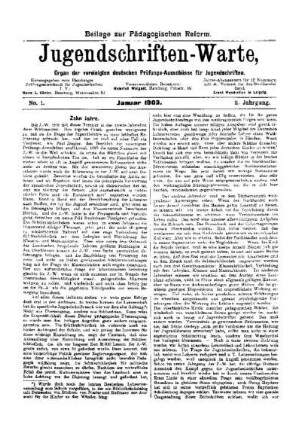 11: Jugendschriften-Warte - 11.1903