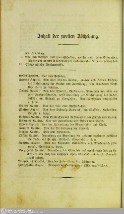 Inhalt der zweiten Abtheilung