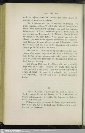 XXI. [Helvétius, Klüpfel, Rousseau, Grimm, der Gothaer Almanach]
