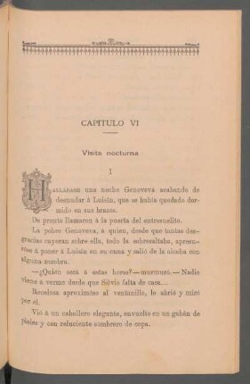 Capítulo VI - Visita nocturna