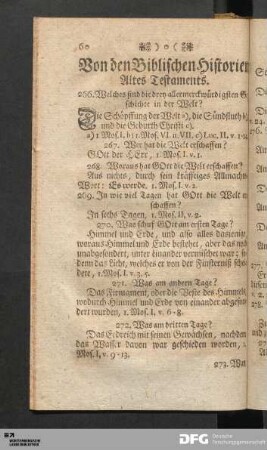Von den Biblischen Historien Altes Testaments.