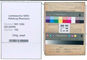 Entnazifizierung Josef Ohlig , geb. 27.03.1889 (Beamter)