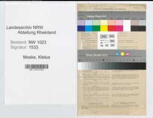 Entnazifizierung Kletus Moske , geb. 17.01.1894 (Lehrer)