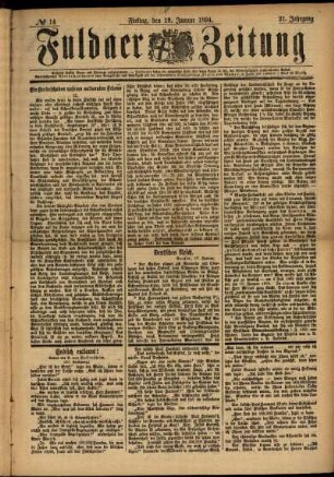 Ausgabe vom Freitag, den 19. Januar 1894.