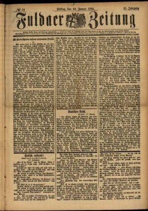Ausgabe vom Freitag, den 19. Januar 1894.