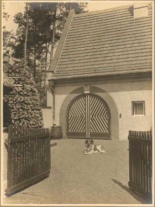 Landhaus Dr. Petz, Berlin-Nikolassee: Ansicht Garagenhäuschen Südwestseite