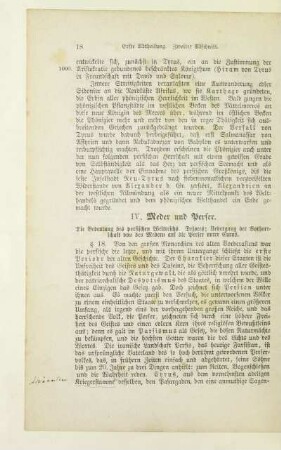 IV. Meder und Perser
