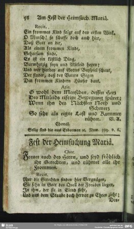 Fest der Heimsuchung Mariä