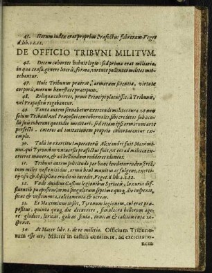 De Officio Tribuni Militum