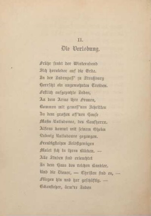 II. Die Verlobung.