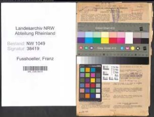 Entnazifizierung Franz Fusshoeller , geb. 25.03.1896 (Postbeamter)