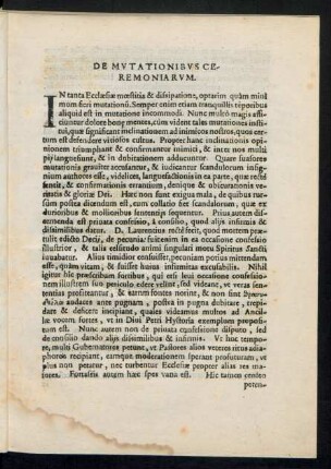 De Mutationibus Ceremoniarum.