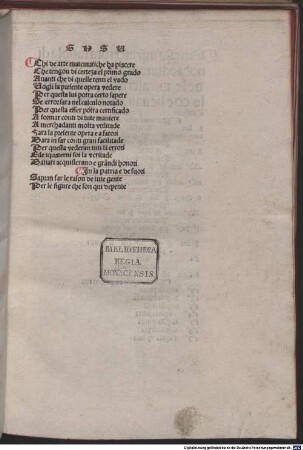 Aritmetica mercantile : mit Gedicht an den Leser 'Chi de arte matematiche ...' und auf den Drucker 'Quanto la tua memoria ...'