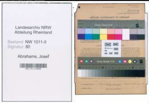Entnazifizierung Josef Abrahams , geb. 08.07.1892 (Arbeiter)