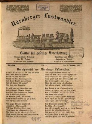Süddeutsche Blätter für Leben, Wissenschaft und Kunst, 1837 = [Jg. 1]