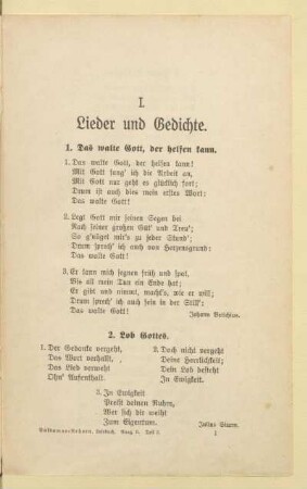 I. Lieder und Gedichte