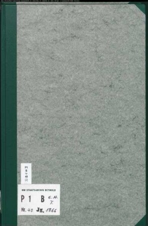 Kirchenbuchduplikat der evangelisch-lutherischen Neustädter Marien-Gemeinde Bielefeld (GHT 1866). (Gemeinde: Evangelisch-lutherische Neustädter Marien-Gemeinde Bielefeld)
