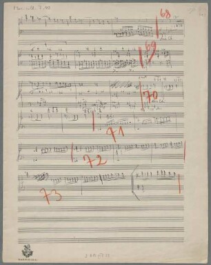Symphonies, orch, op. 44/4, G-Dur, Sketches - BSB Mus.coll. 7.40 : [without title]