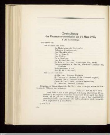 Zweite Sitzung der Finanzunterkommission am 14. März 1919