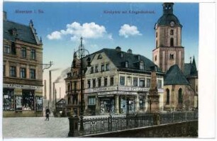 Meerane. Kirchplatz mit Kriegerdenkmal