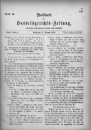 No. 2-3. 11. Januar 1873