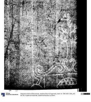 Wappenschild mit Bienenkorb, darüber Baum (Fragment)