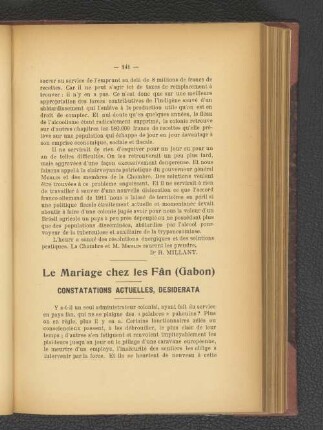 Le Marriage chez les Fan (Gabon).