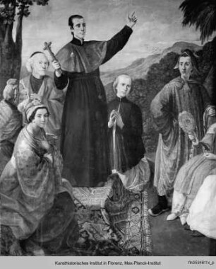 Porträt der Familie eines Missionaren mit dem Heiligen Saverius