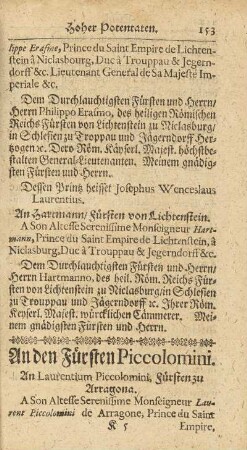 An den Fürsten Piccolomini