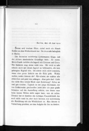 Berlin, den 18. Juni 1910
