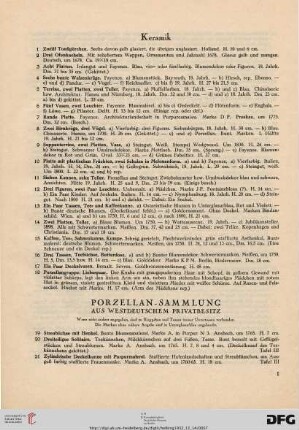 Porzellan-Sammlung (Nr. 19-133)