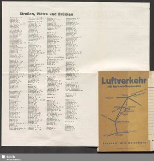 Straßen, Plätze und Brücken