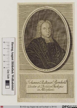 Bildnis Johann Balthasar Bernhold