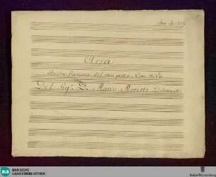 Bella fiamma del mio petto - Don Mus.Ms. 1347 : S, strings; E