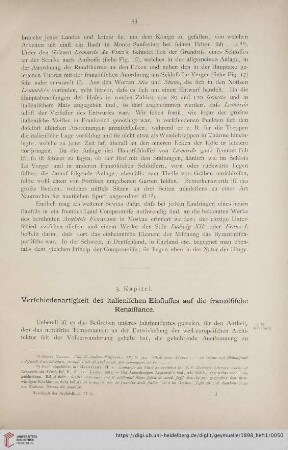 3. Kapitel: Verschiedenartigkeit des italienischen Einflusses auf die französische Renaissance
