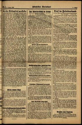 Zweite Ausgabe vom Montag, den 08. Januar 1940.