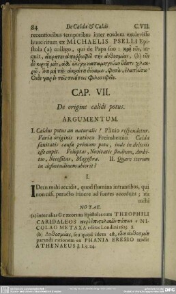 Cap. VII. [VIII.] De origine calidi potus