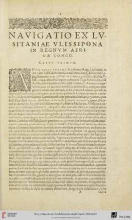 Navigatio ex lusitaniae ulissipona in regnum africæ congo